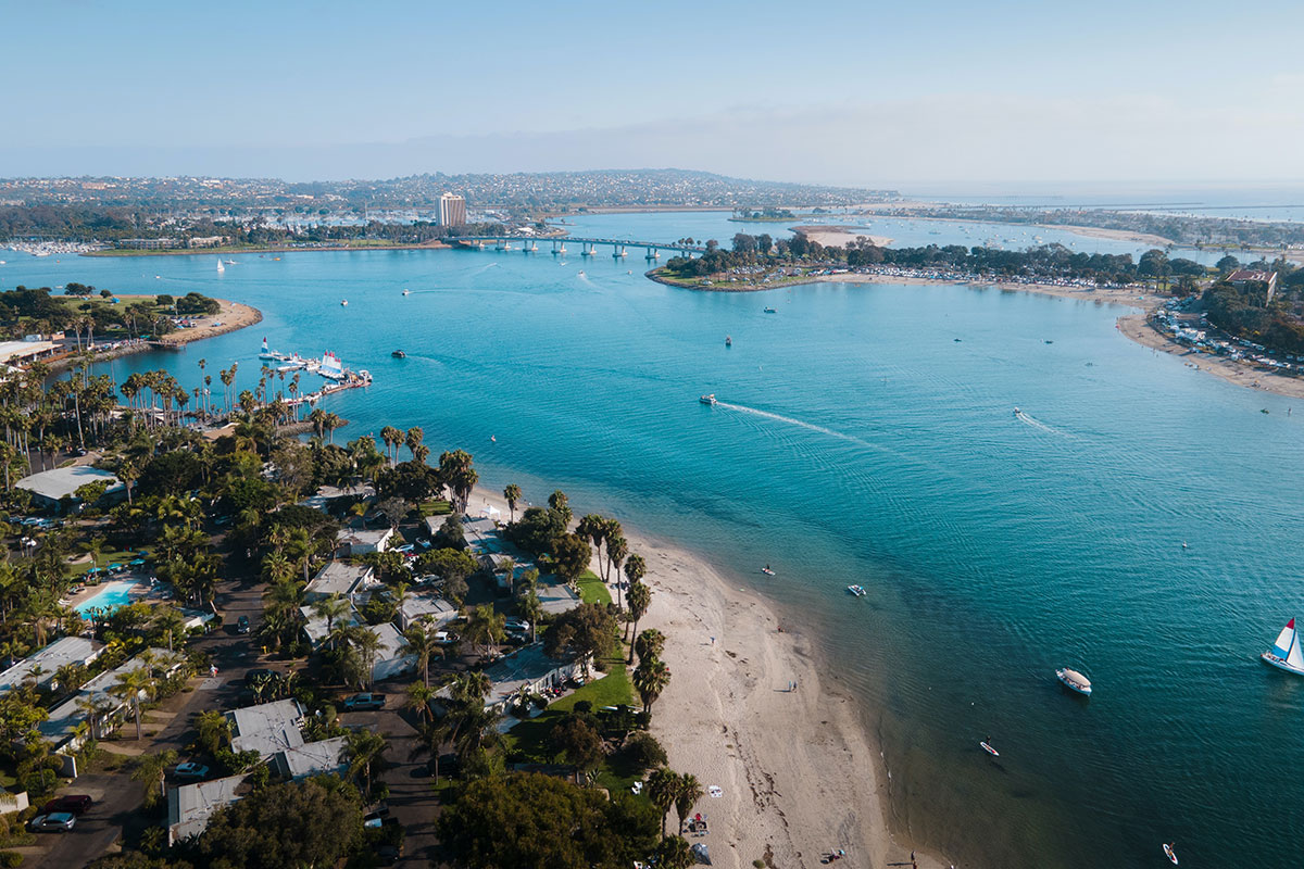 Aerial view of San Diego